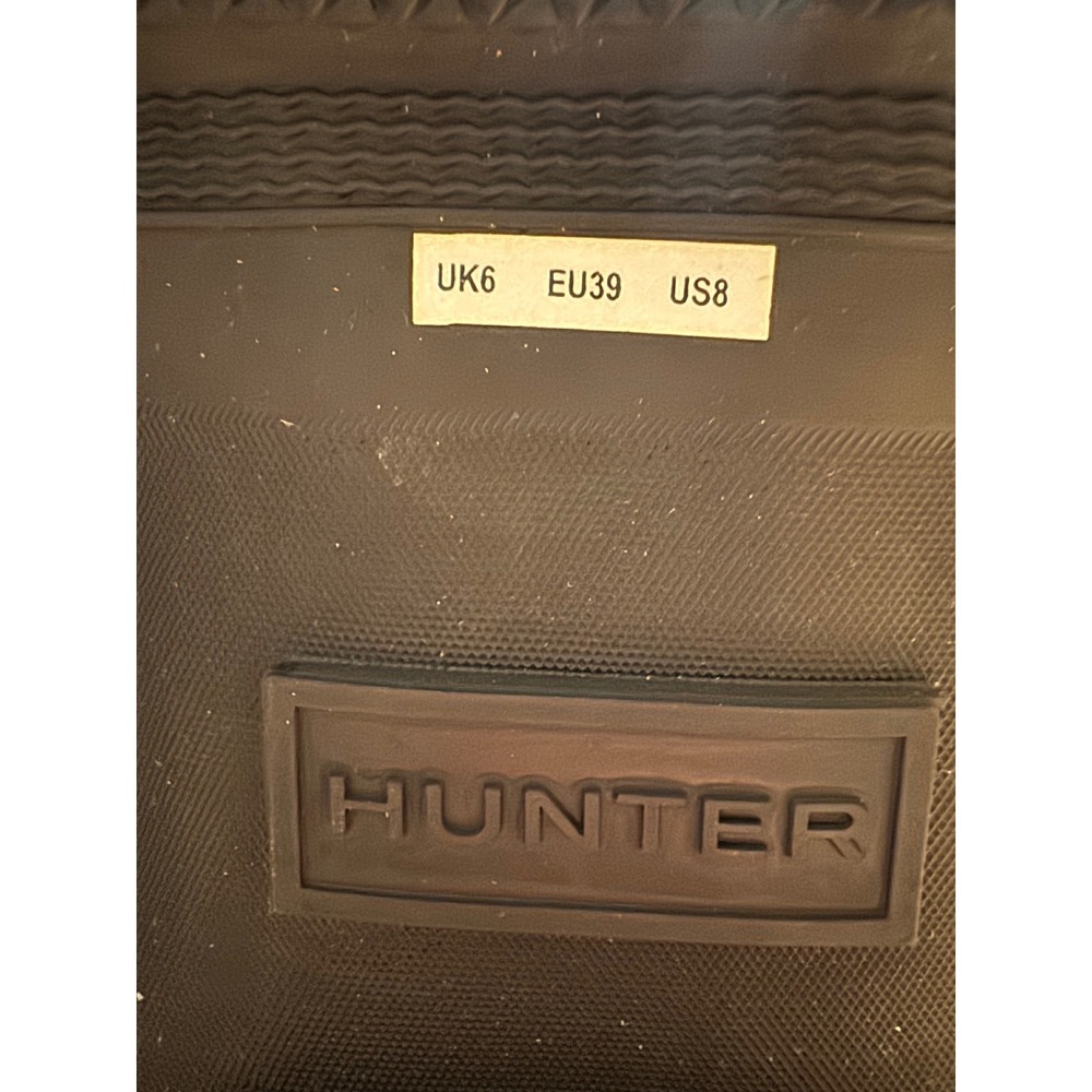 Hunter‎ Womens Original Tall Rain Boots Black Matte Rubber WFT1000RMA Size 8 - Picture 12 of 13